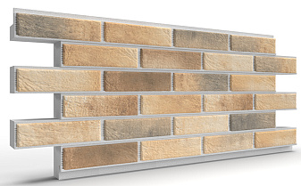 Термопанель на пенополистироле (ППС) с клинкерной плиткой BestPoint Loft Brick Masala 1145*470*100 мм