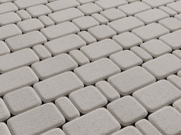 Плитка тротуарная Классико Б.4.КО.6 стандарт гладкий белый, комплект 3 шт, толщина 60 мм