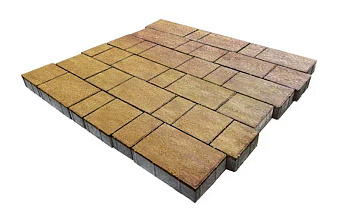 Плитка тротуарная SteinRus Bergamo А.6.Псм.4 гладкая, ColorMix Брайс, толщина 40 мм