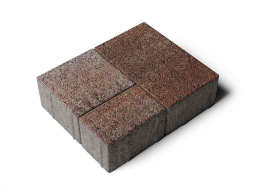 Плитка тротуарная Старый город Б.1.Фсм.8 листопад гранит клен, комплект 3 шт, толщина 80 мм