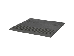 Клинкерная ступень с насечками Paradyz Semir, Grafit, 300*300*8,5 мм