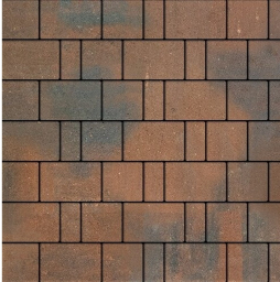 Плитка тротуарная SteinRus Бельпассо Б.23(М).Псм.6, гладкая, ColorMix Штайнрус, толщина 60 мм