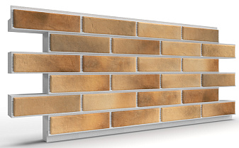 Термопанель на пенополистироле (ППС) с клинкерной плиткой BestPoint Retro Brick Masala 1145*470*80 мм