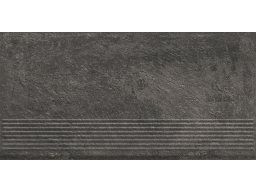 Клинкерная ступень с насечками Paradyz Carrizo, Bazalt, 600*300*8,5 мм