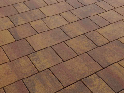 Плитка тротуарная Старый город Б.1.Фсм.8 листопад гладкий осень, комплект 3 шт, толщина 80 мм