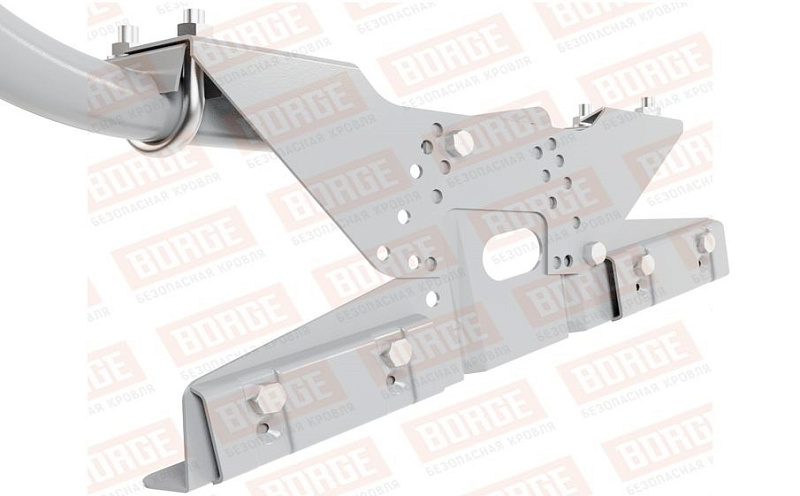 Кровельное ограждение Borge для фальцевой кровли оцинкованное RAL 7004, 300*90 см