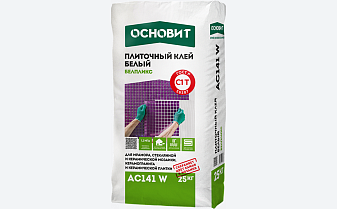 Плиточный клей Основит БЕЛПЛИКС AC141 W белый, 25 кг