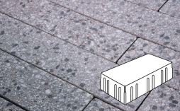 Плитка тротуарная Готика, Granite FINERRO, Скада без фаски В3.П.10, Галенит, 225*150*100 мм