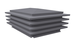 Дымник на трубу Grand Line елка 510*390 мм Satin RAL 7004