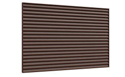 Забор-жалюзи Aquasystem PURAL MATT BT, Estet 60, RAL 8017, фактурная
