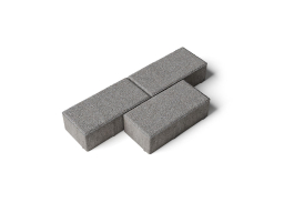 Плитка тротуарная Прямоугольник А.2.П.4 гранит серый, 200*100*40 мм