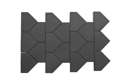 Плитка тротуарная BRAER Тиара серый, 283*200*60 мм