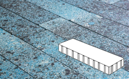Плитка тротуарная Готика, City Granite FINO, Плита Б.3.П.10, Азул Бахия, 500*125*100 мм