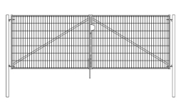 Ворота Grand Line Light NoLock, RAL 6005, 1530*4000 мм