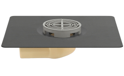 Воронка балконная угловая Sita, SitaMini, DN 50, битумный фартук