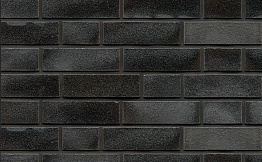 Кирпич клинкерный Muhr 05E Brilliant Schwarz гладкий, 210*100*50 мм