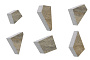 Плитка тротуарная Оригами 4Фсм.8 Искусственный камень Базальт