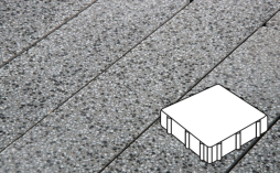 Плитка тротуарная Готика, City Granite FINO, Квадрат В.3.К.8, Белла Уайт, 300*300*80 мм