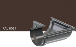 Угол желоба внешний KROP PVC 90 градусов для системы D 130/90 мм, RAL 8017