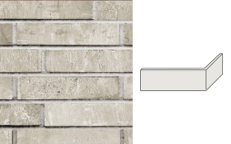 Клинкерная плитка угловая Uniceramix MOON UX34 White moon, 50*168*71*12 мм