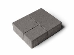 Плитка тротуарная Старый город Б.1.Фсм.8 стандарт гладкий черный, комплект 3 шт, толщина 80 мм