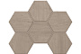 Мозаика Hexagon Estima Classic Wood CW01, неполированный 285*250 мм