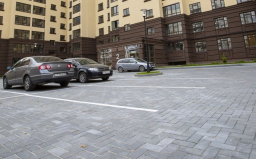 Плитка тротуарная Паркет Б.9.Псм.8 гранит белый, комплект 4 шт, толщина 80 мм