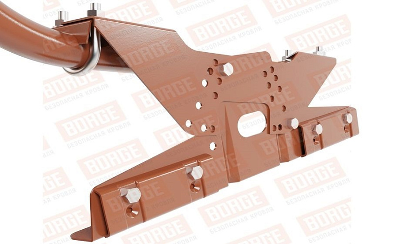 Кровельное ограждение Borge для фальцевой кровли оцинкованное RAL 8004, 300*60 см
