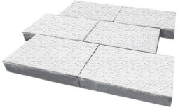 Плитка тротуарная SteinRus Парк Плейс Б.3.П.8, Old-age, белый, 600*300*80 мм