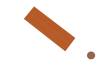 Желобок ендовы одностронний Braas, коричневый, 1450*500 мм