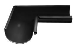 Угол желоба Grand Line 90 градусов Rooftop dRain PU RAL 9005 черный