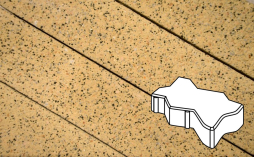 Плитка тротуарная Готика Granite FERRO, Зигзаг/Волна Б.2.Ф.6, Жельтау 222*109,5*60 мм