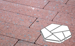 Плитка тротуарная Готика, Granite FINO, Полигональ Б.8.Фсм.8, Травертин, 893*780*80 мм