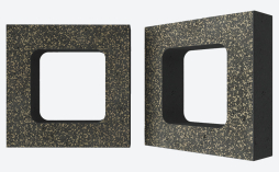 Декоративный бриз-блок Mesterra Cobogo 0401, черный LUX, 250*250*70 мм