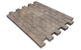 Плитка тротуарная SteinRus Прямоугольник Б.6.П.6, Old-age, ColorMix Берилл, 200*100*60 мм