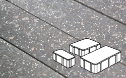 Плитка тротуарная Готика, Granite FINO, Новый Город Б.2.Псм.6, Ильменит, 240/160/80*160*60 мм
