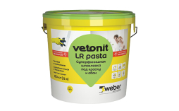Шпаклевка суперфинишная weber.vetonit LR Pasta, белый, 20 кг