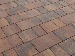 Плитка тротуарная Старый город Б.1.Фсм.8 листопад гладкий арабская ночь, комплект 3 шт, толщина 80 мм