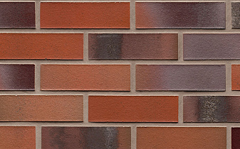 Клинкерная плитка под кирпич Feldhaus Klinker NF 14 R560 carbona carmesi colori  240*71*14 мм