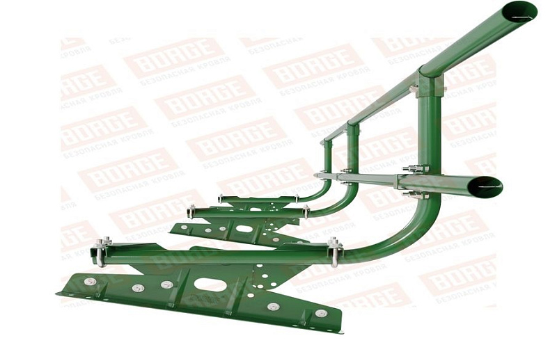 Кровельное ограждение Borge для фальцевой кровли оцинкованное RAL 6002, 300*60 см