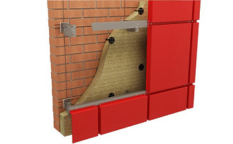 Подсистема НФС HILTI для металлокассет, крепление видимым способом