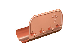 Ограничитель перелива прямой Aquasystem, медь, для системы D 125/90, 0,4 м