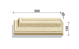 Угловой элемент для наличников и карнизов White Hills Тиволи 720-03, 500*65*130