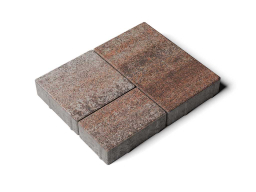 Плитка тротуарная Старый город А.1.Фсм.4 листопад гладкий клен, комплект 3 шт, толщина 40 мм