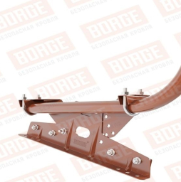 Кровельное ограждение Borge для фальцевой кровли оцинкованное RAL 8004, 300*120 см