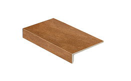 Клинкерная ступень прямоугольная Stroeher Keraplatte Roccia 839 ferro, 240х175х52х10 мм