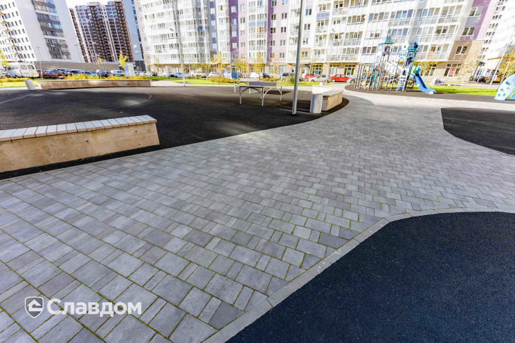 Плитка тротуарная BRAER Старый город Ландхаус серый, толщина 60 мм