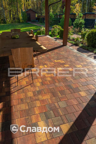 Плитка тротуарная BRAER Старый город Ландхаус Color Mix тип 3 Мальва, толщина 60 мм