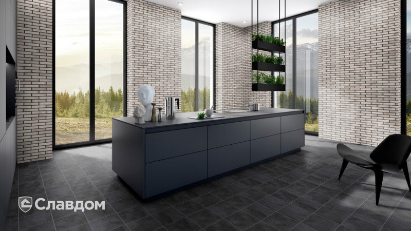 Клинкерная плитка под кирпич Stroeher Wasserbrand, 672 zinngrau, 240*52*12 мм