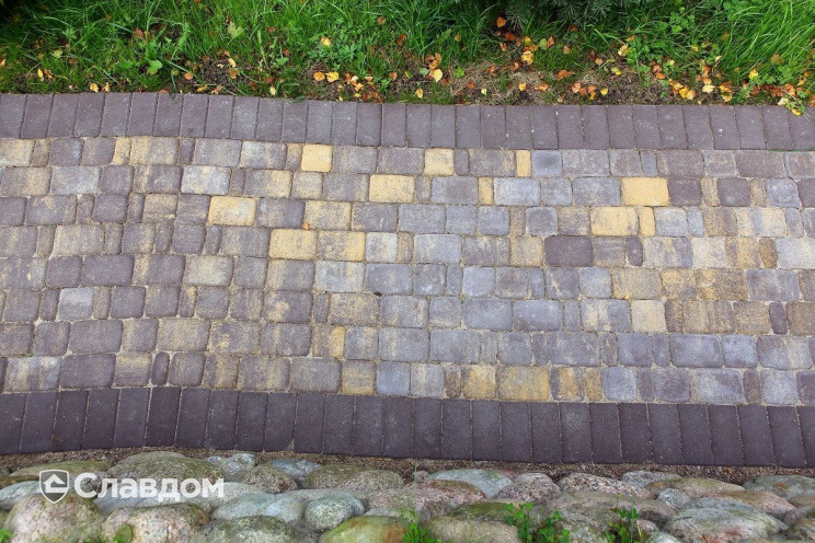 Клинкерная брусчатка мозаичная (8 частей) ABC Herbstlaub-geflammt, 240*118/60*60*52 мм